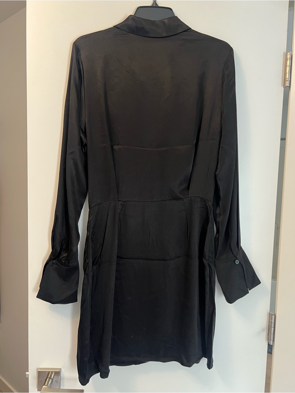 NWT Favorite Daughter the Dinner Party Black Satin Mini Dress - Picture 5 of 6